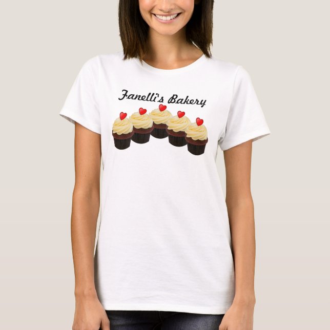 Muffinsar till skjorta av Bageri Red velvet Tee Shirt (Framsida)