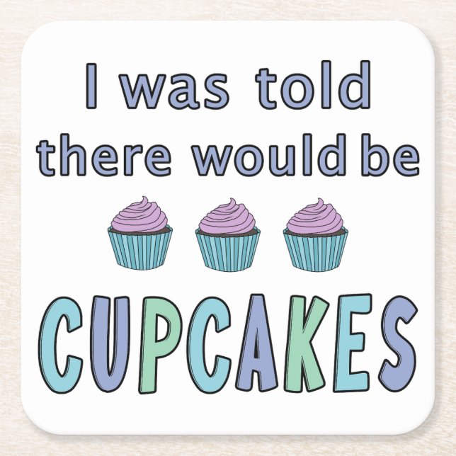 Muffinsar Underlägg Papper Kvadrat (Framsidan)