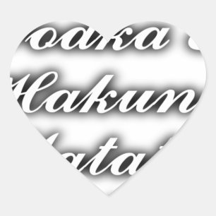 Muffinsar Vodka Hakuna Matata FUNNY Hjärtformat Klistermärke