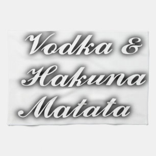 Muffinsar Vodka Hakuna Matata FUNNY Kökshandduk