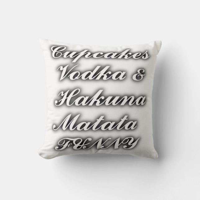 Muffinsar Vodka Hakuna Matata FUNNY-kudden Kudde (Framsida)