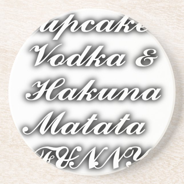 Muffinsar Vodka Hakuna Matata FUNNY Underlägg (Framsidan)