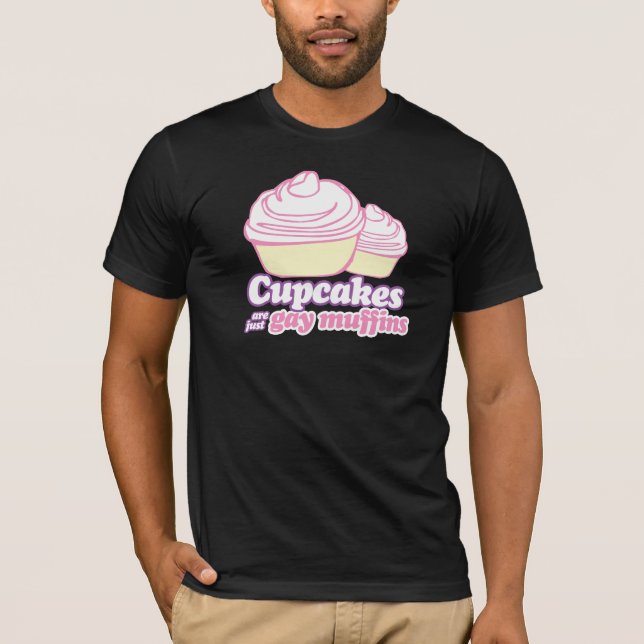MUFFINSEN ÄR PRECIS GLADA MUFFINER T SHIRT (Framsida)