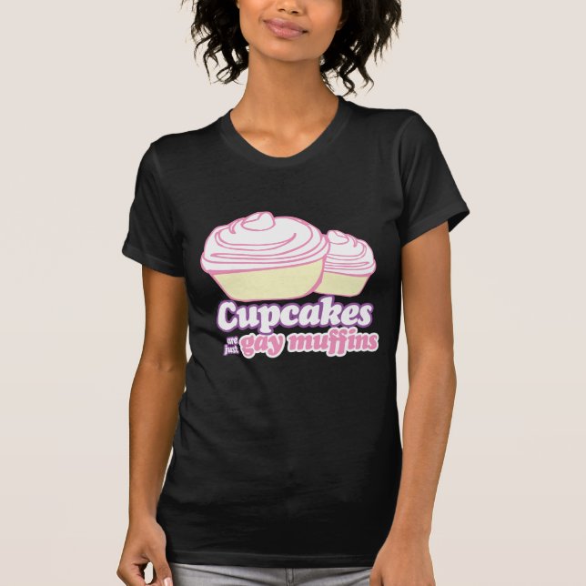 MUFFINSEN ÄR PRECIS GLADA MUFFINER TEE SHIRT (Framsida)