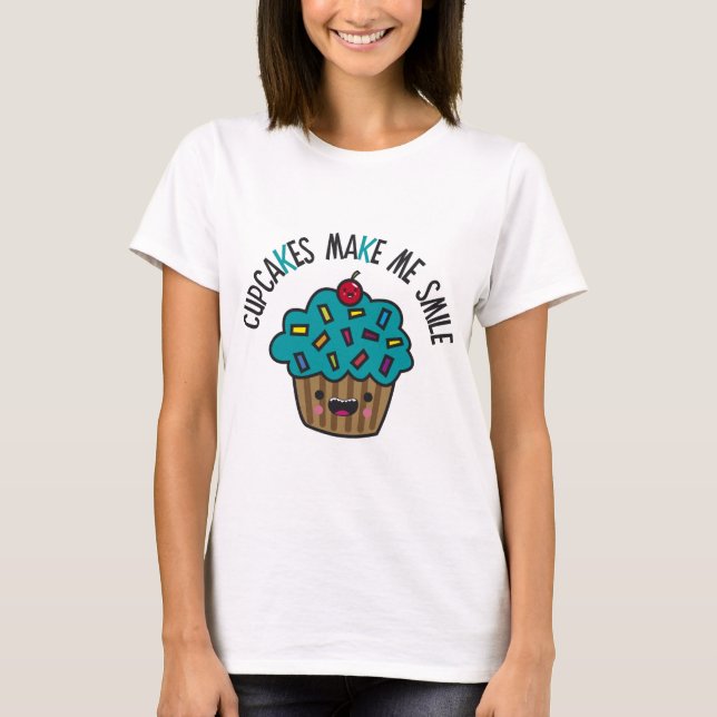 Muffinsen gör mig att le t-shirt (Framsida)