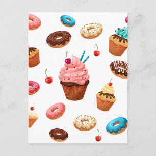 Muffinss Donuts Vykort