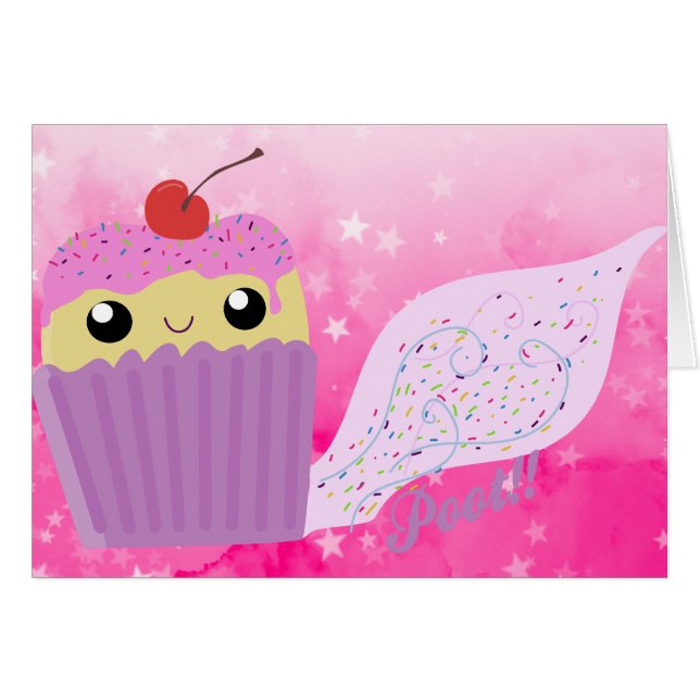 Muffinss Fart Sprinkles Hälsningskort (Framsidan Horizontal)