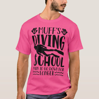 Muffs Diving School Funny Scuba Diver T Shirt