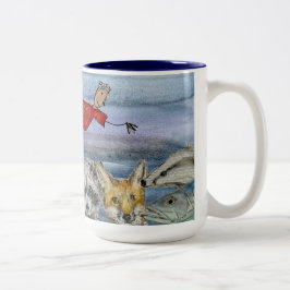 Mug (#1): Joanna Flying Over Animals Två-Tonad Mugg