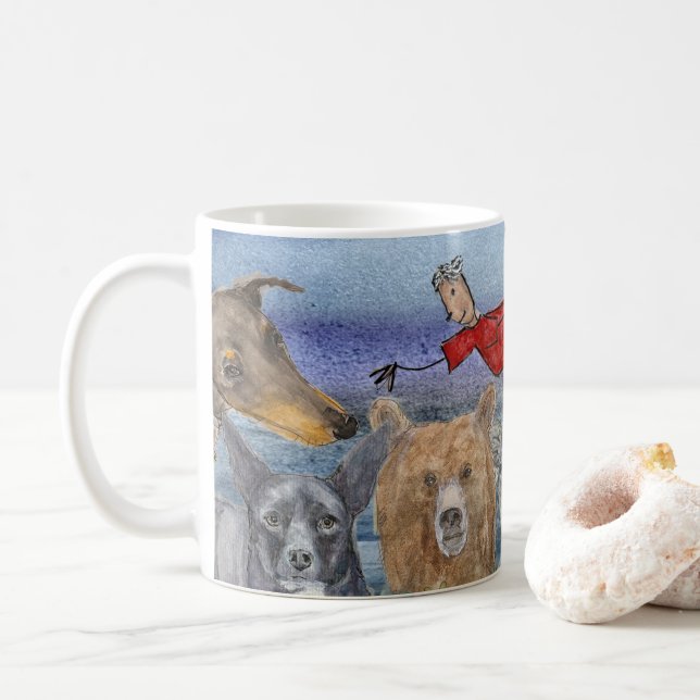 Mug #3 Joanna Flying Over Animals  Kaffemugg (Med munk)