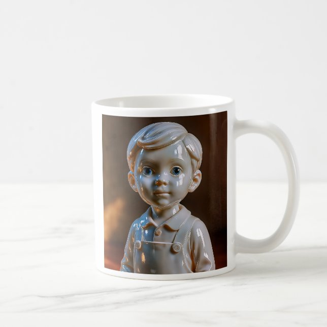 Mug à l'image d'un petit garçon 3D. Kaffemugg (Höger)