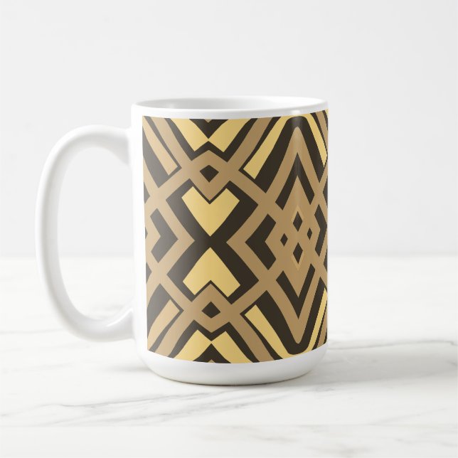 Mug, A vibrant multicolor geometric pattern design Kaffemugg (Vänster)