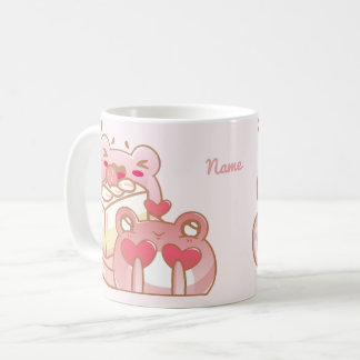 Mug adorable frogs sharing a cake kaffemugg