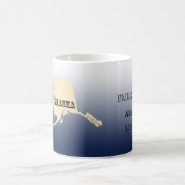 Mug - Alaska Statskarta med stad Kaffemugg