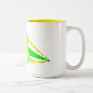 Mug Aller de l'avant en symphonie de jaune et vert Två-Tonad Mugg