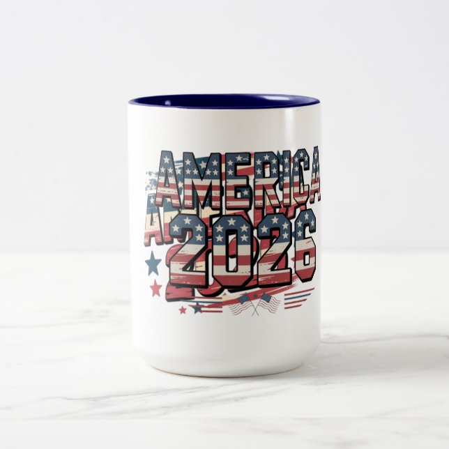 MUG AMERICA2026funny Två-Tonad Mugg (Center)
