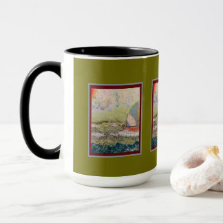 Mug - Art Deco Sailboat  Mugg