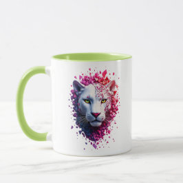Mug avec portrait stylisé d'un félin mugg