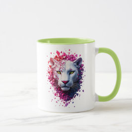 Mug avec portrait stylisé d'un félin mugg