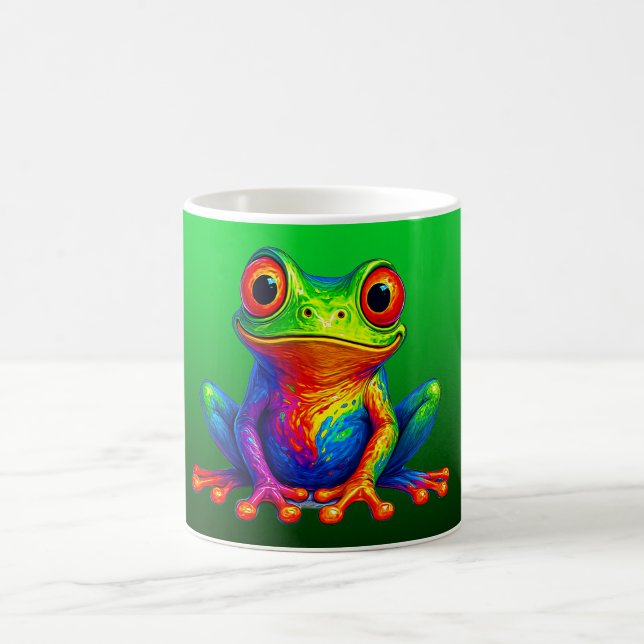 Mug avec une grenouille lumineuse. kaffemugg (Center)