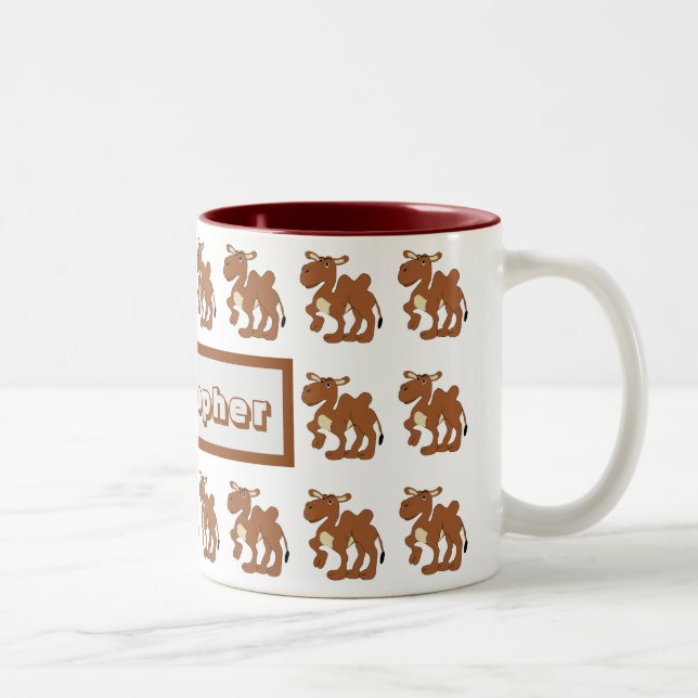 Mug Bactrian Kamel Design Två-Tonad Mugg (Höger)