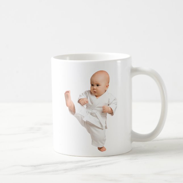 Mug bébé karatéka dans son kimono blanc. kaffemugg (Höger)