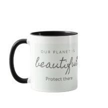 Mug Bicolore Éco-Responsable – "Our Planet is Beau