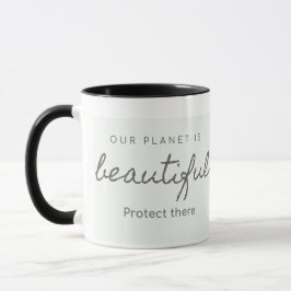 Mug Bicolore Éco-Responsable – "Our Planet is Beau Mugg