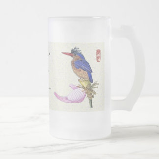 Mug_Bird_Kingfisher Frostat Ölglas
