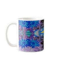 Mug blå blommor