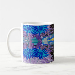 Mug blå blommor kaffemugg