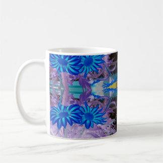 Mug blå blommor kaffemugg