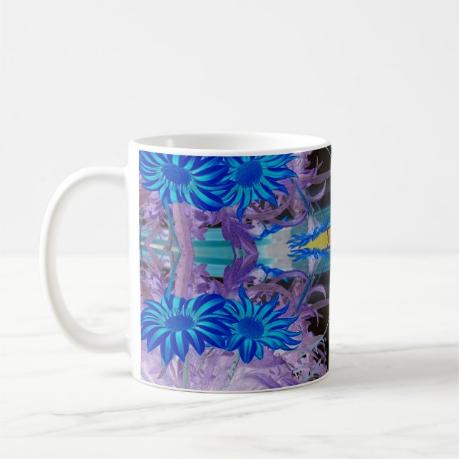 Mug blå blommor kaffemugg (Vänster)