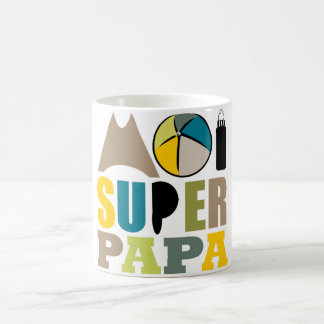 Mug blanc 325 ml Moi Super Papa - Logo Nature Kaffemugg