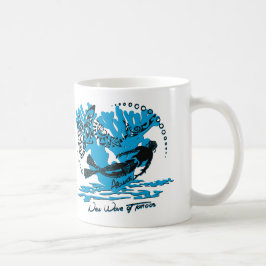 Mug blanc plongeur requin kaffemugg