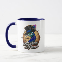 Mug bleu "Arsène le Paon" Mugg