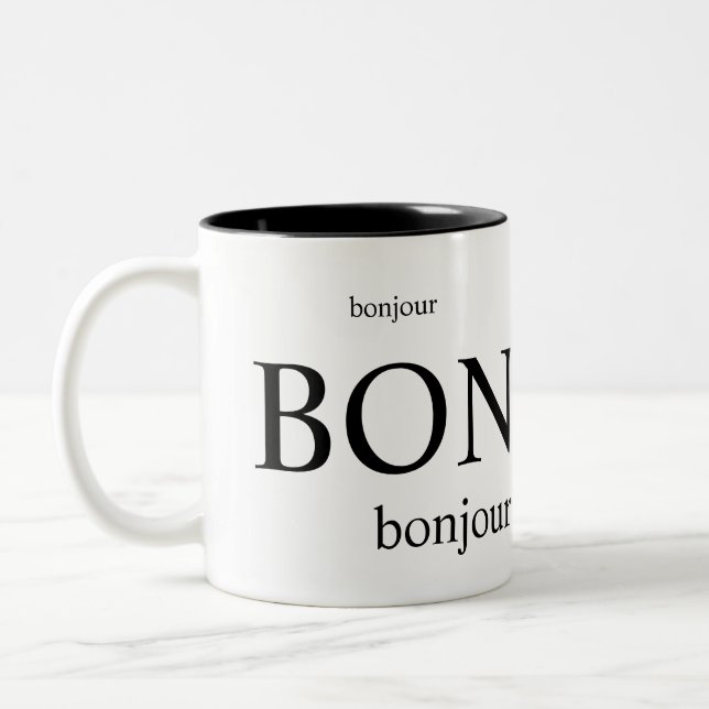 Mug/BONJOUR Två-Tonad Mugg (Vänster)