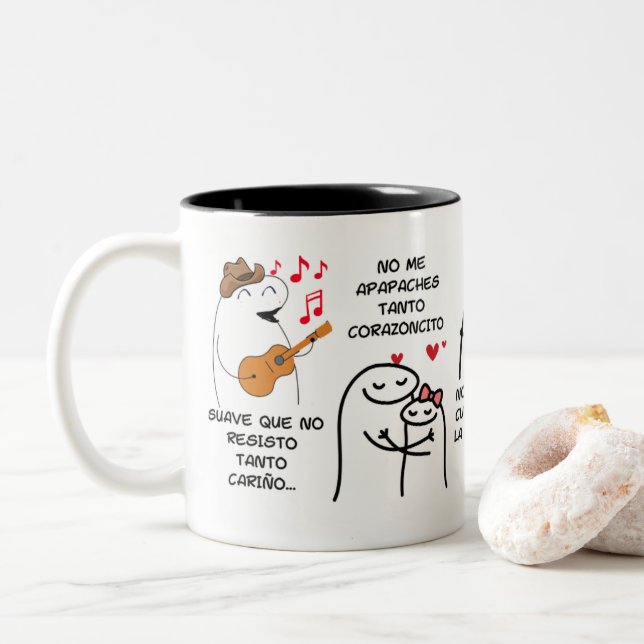 Mug caranguero "C0QUETA" Två-Tonad Mugg (Med munk)