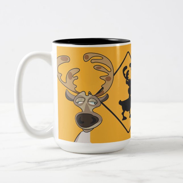 Mug Caribou Warner tête Två-Tonad Mugg (Vänster)