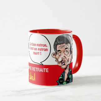 Mug CGT rouge départ en retraire de Michel Mugg