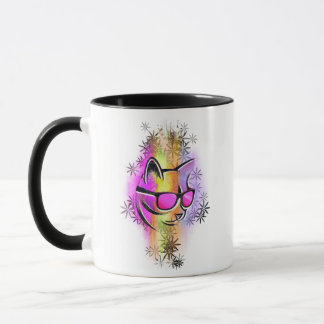 Mug chat couleurs lunettes de soleil mugg
