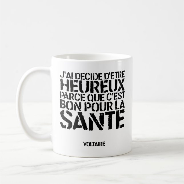 MUG : Citation — Voltaire Kaffemugg (Vänster)