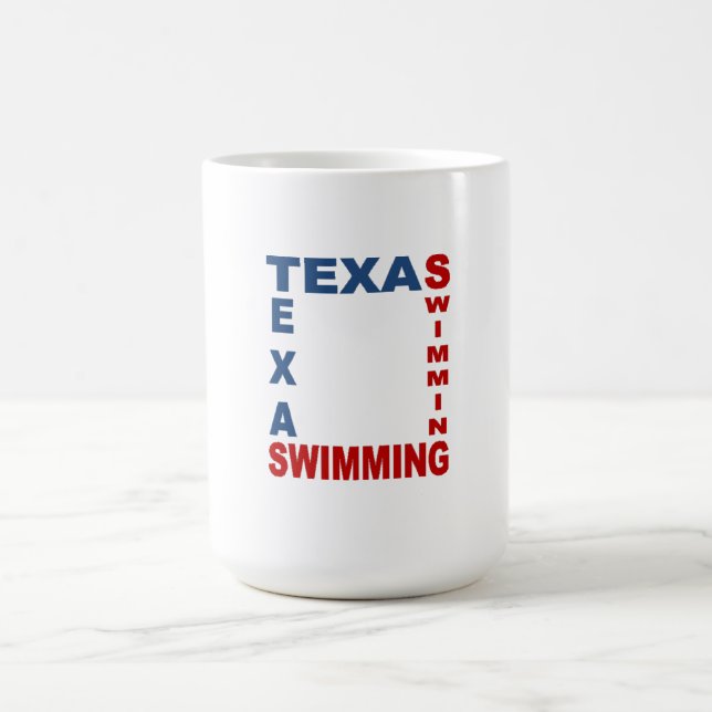 Mug classique blanc TEXAS PISCINE Kaffemugg (Center)