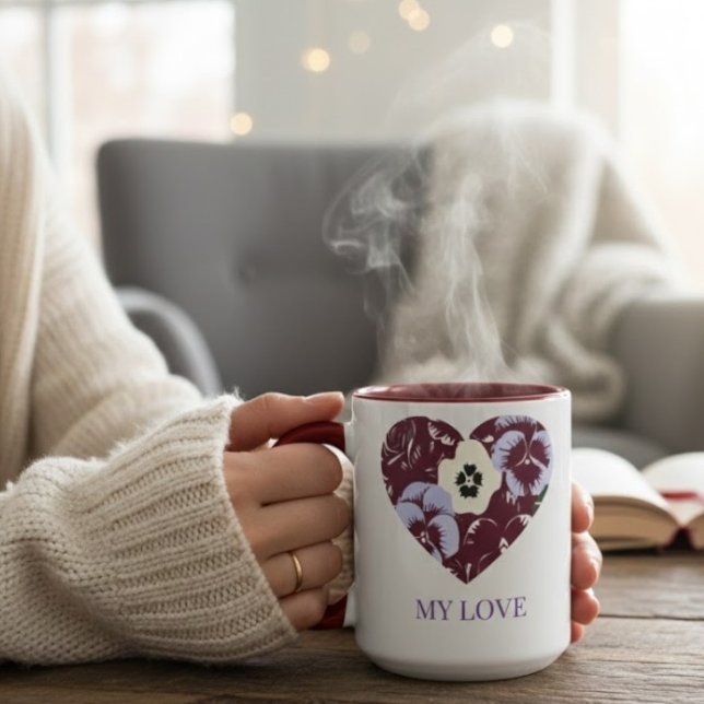 Mug Cœur de Violettes Edition  "MY LOVE" Mugg (Skapare uppladdad)