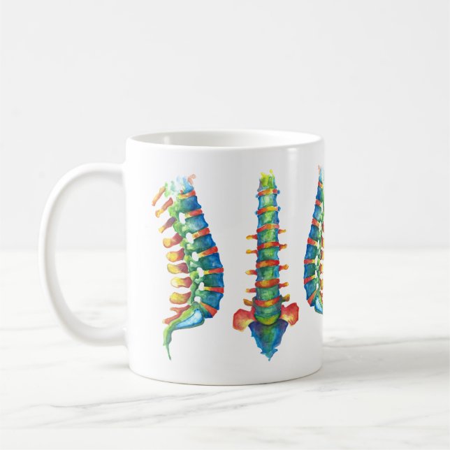 Mug Columna Vertebral Acuarelas Kaffemugg (Vänster)