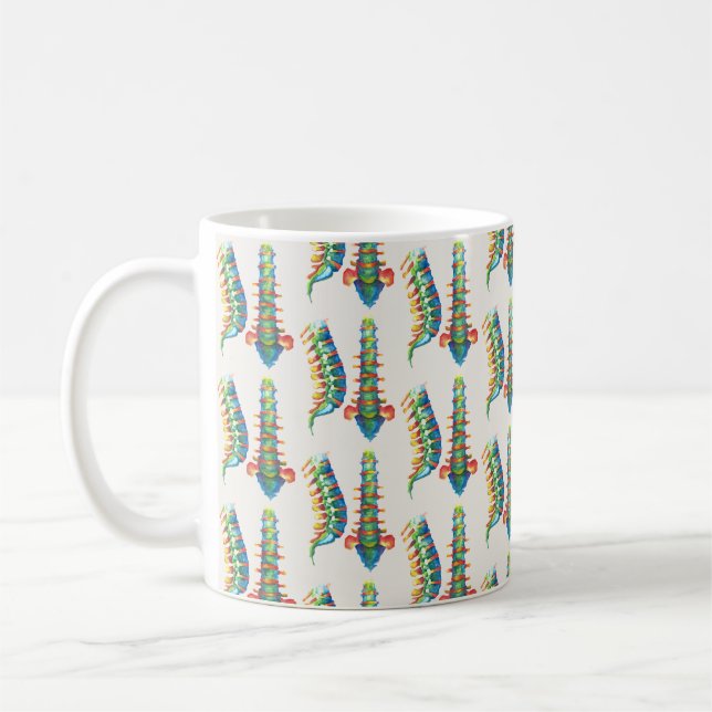 Mug Columna Vertebral Acuarelas (Mosaico) Kaffemugg (Vänster)