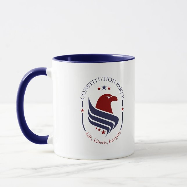 Mug, Constitution Party, Eagle, oval Coffee Mug Mugg (Vänster)