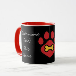 Mug Cute Animal Paw Print Mugg
