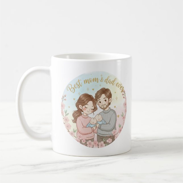 Mug dad and mom  kaffemugg (Vänster)