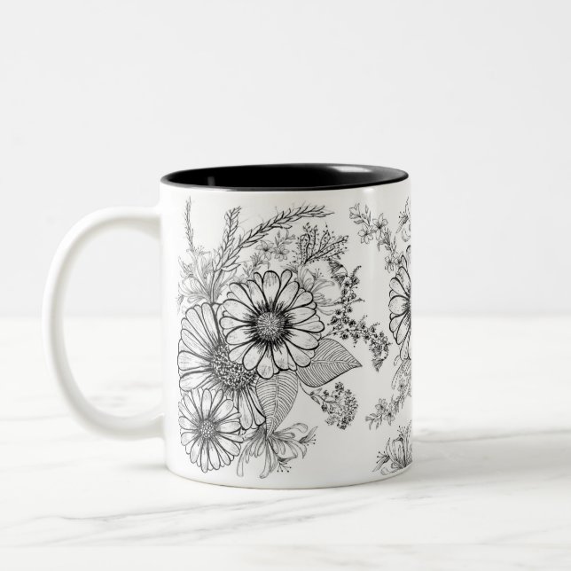 Mug Daisy Floral  Två-Tonad Mugg (Vänster)